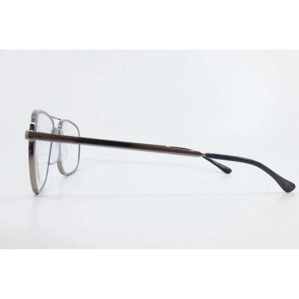 Pentax EC550 Aviator Glasses Gunmetal Gray Metal Frame Z87-2+ Safety 55-18-140